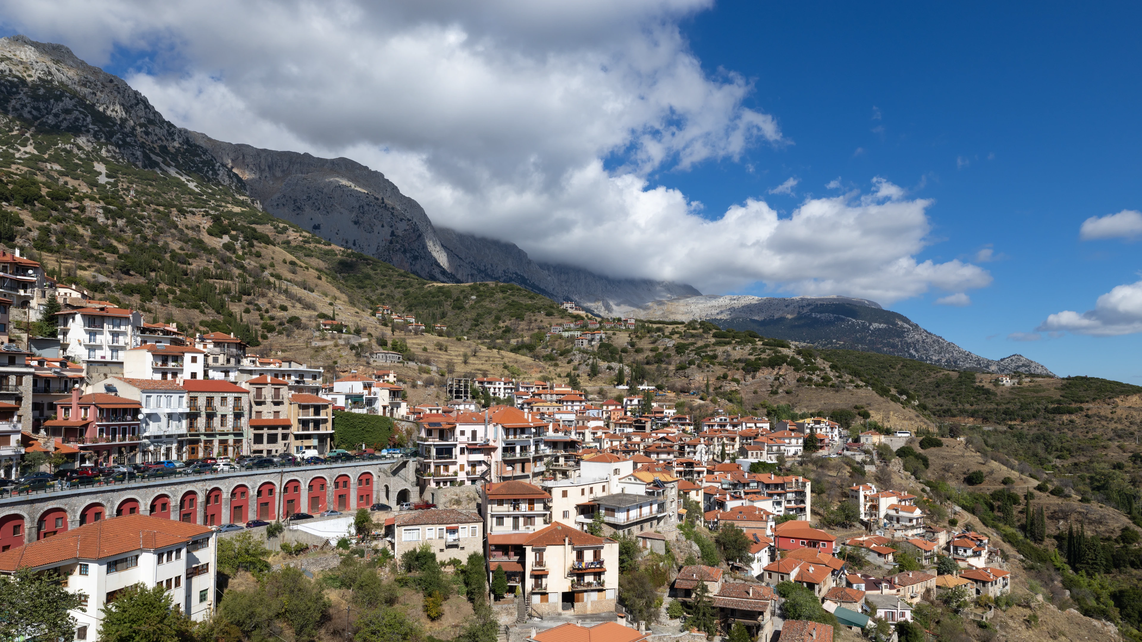 Arachova (facing Mount Parnassus), Greece